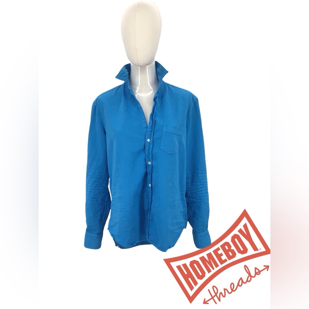 NWT Frank & Eileen Blue Button Down Shirt size small